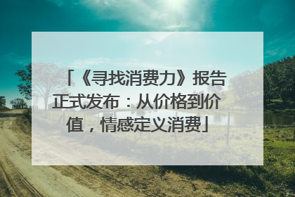 《寻找消费力》报告正式发布：从价格到价值，情感定义消费