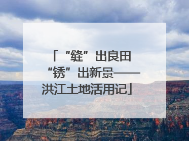 “缝”出良田 “锈”出新景——洪江土地活用记