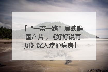 “一带一路”展映唯一国产片，《好好说再见》深入疗护病房