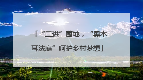 “三进”菌地，“黑木耳法庭”呵护乡村梦想