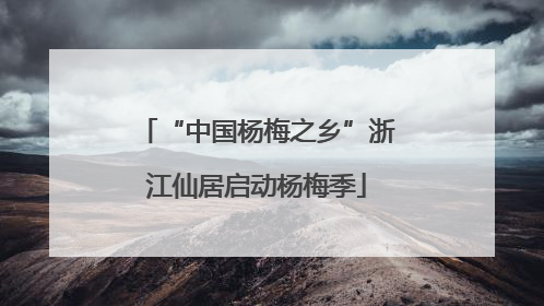 “中国杨梅之乡”浙江仙居启动杨梅季