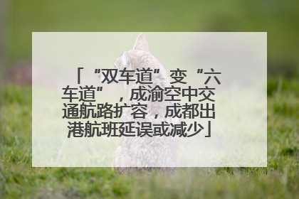 “双车道”变“六车道”，成渝空中交通航路扩容，成都出港航班延误或减少