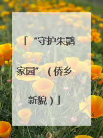 “守护朱鹮家园”（侨乡新貌）