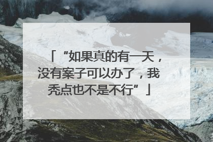 “如果真的有一天，没有案子可以办了，我秃点也不是不行”