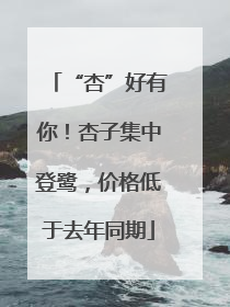 “杏”好有你！杏子集中登鹭，价格低于去年同期