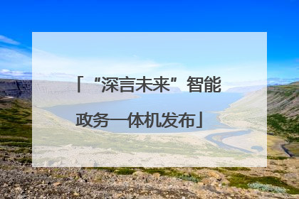 “深言未来”智能政务一体机发布