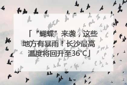 “蝴蝶”来袭，这些地方有暴雨！长沙最高温度将回升至36℃