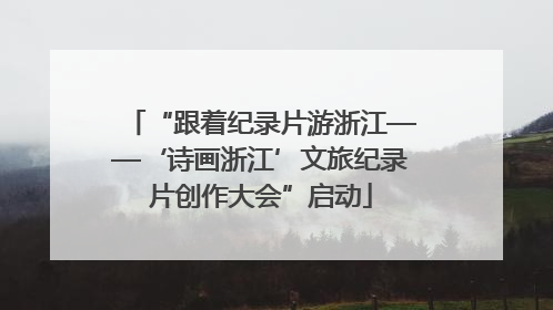 “跟着纪录片游浙江——‘诗画浙江’文旅纪录片创作大会”启动