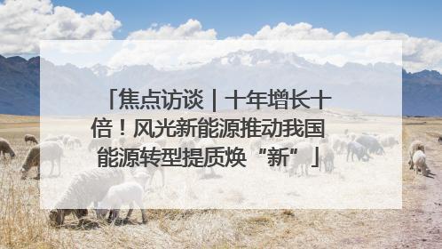 焦点访谈｜十年增长十倍！风光新能源推动我国能源转型提质焕“新”