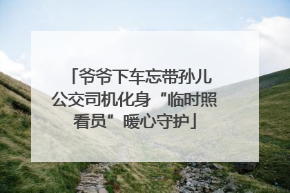 爷爷下车忘带孙儿 公交司机化身“临时照看员”暖心守护