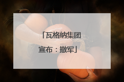瓦格纳集团宣布：撤军