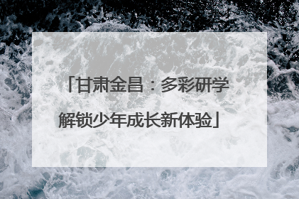 甘肃金昌：多彩研学解锁少年成长新体验