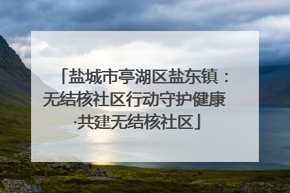盐城市亭湖区盐东镇：无结核社区行动守护健康 ·共建无结核社区