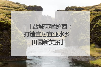 盐城郭猛护西：打造宜居宜业水乡田园新美景