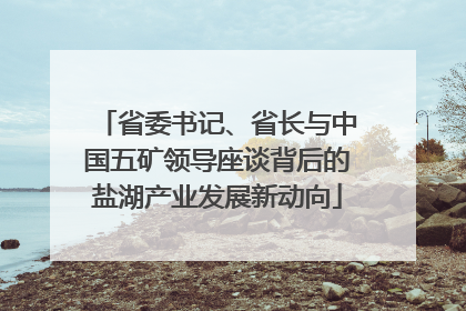 省委书记、省长与中国五矿领导座谈背后的盐湖产业发展新动向