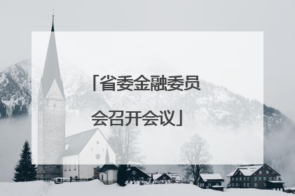 省委金融委员会召开会议
