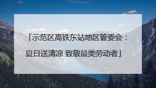 示范区高铁东站地区管委会：夏日送清凉 致敬最美劳动者