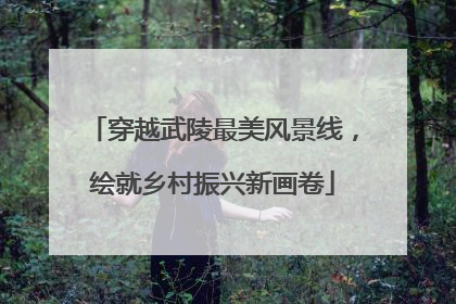 穿越武陵最美风景线，绘就乡村振兴新画卷