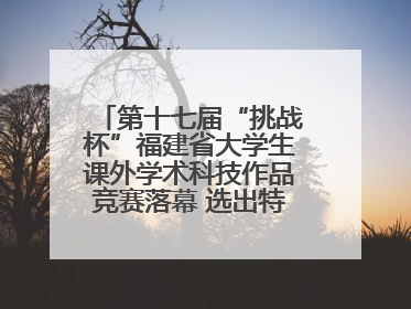 第十七届“挑战杯”福建省大学生课外学术科技作品竞赛落幕 选出特等奖作品30件