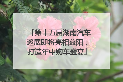 第十五届湖南汽车巡展即将亮相益阳，打造年中购车盛宴