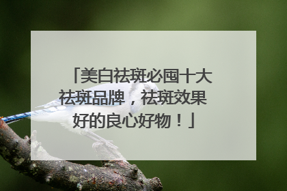 美白祛斑必囤十大祛斑品牌，祛斑效果好的良心好物！