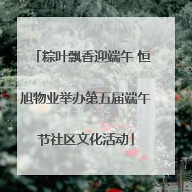 粽叶飘香迎端午 恒旭物业举办第五届端午节社区文化活动