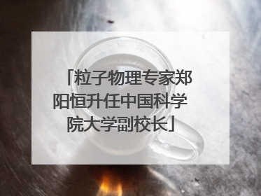 粒子物理专家郑阳恒升任中国科学院大学副校长