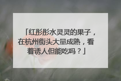 红彤彤水灵灵的果子，在杭州街头大量成熟，看着诱人但能吃吗？