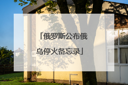 俄罗斯公布俄乌停火备忘录