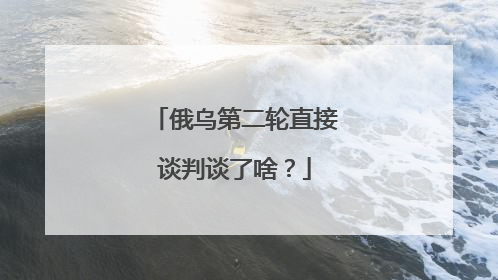 俄乌第二轮直接谈判谈了啥？