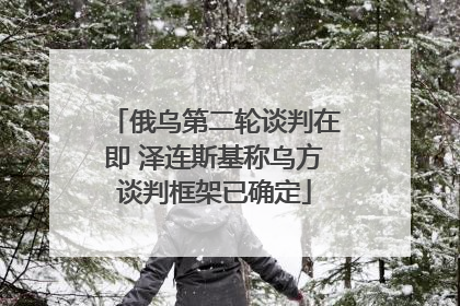 俄乌第二轮谈判在即 泽连斯基称乌方谈判框架已确定