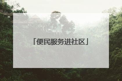便民服务进社区