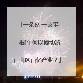 一朵菇 一支笔 一根竹 何以撬动浙江山区百亿产业？