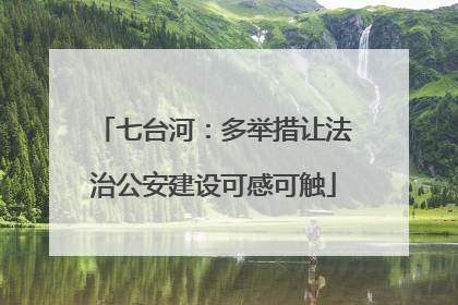 七台河：多举措让法治公安建设可感可触