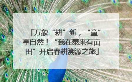 万象“耕”新，“童”享自然！“我在泰来有亩田”开启春耕溯源之旅