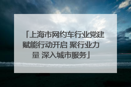 上海市网约车行业党建赋能行动开启 聚行业力量 深入城市服务