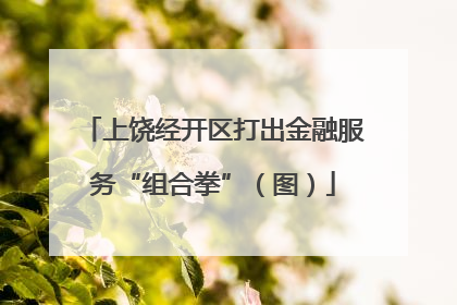 上饶经开区打出金融服务“组合拳”（图）