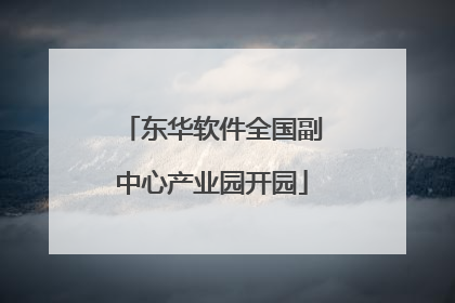 东华软件全国副中心产业园开园