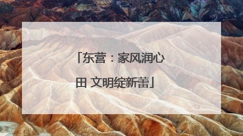 东营：家风润心田 文明绽新蕾