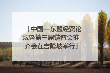 中国—东盟经贸论坛暨第三届链博会推介会在吉隆坡举行