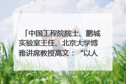 中国工程院院士、鹏城实验室主任、北京大学博雅讲席教授高文：“以人为本 智能向善” 推动文化与科技相生相促｜聚焦2025文化强国建设高峰论坛