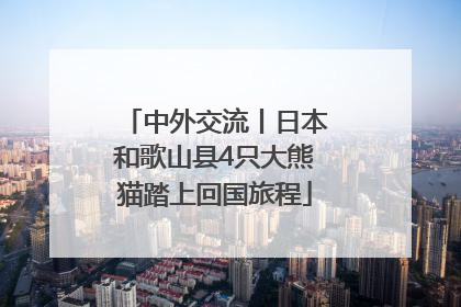 中外交流丨日本和歌山县4只大熊猫踏上回国旅程