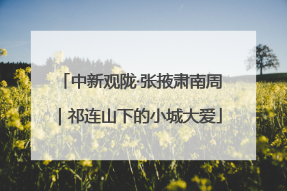 中新观陇·张掖肃南周｜祁连山下的小城大爱