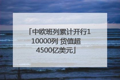 中欧班列累计开行110000列 货值超4500亿美元