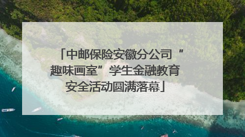 中邮保险安徽分公司“趣味画室”学生金融教育安全活动圆满落幕