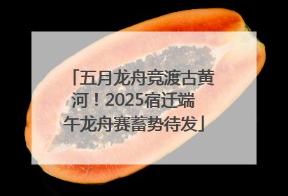 五月龙舟竞渡古黄河！2025宿迁端午龙舟赛蓄势待发