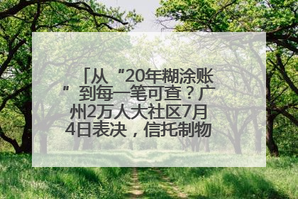 从“20年糊涂账”到每一笔可查？广州2万人大社区7月4日表决，信托制物业如何取“信”？