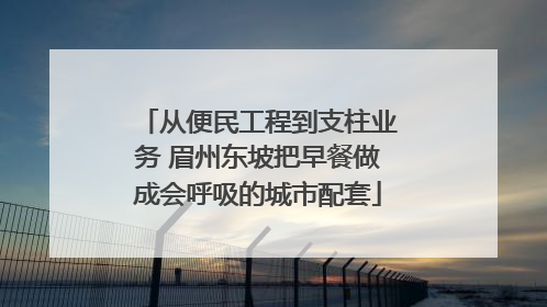 从便民工程到支柱业务 眉州东坡把早餐做成会呼吸的城市配套