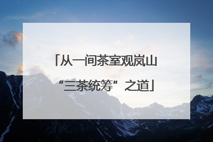从一间茶室观岚山“三茶统筹”之道
