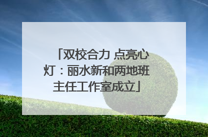 双校合力 点亮心灯：丽水新和两地班主任工作室成立